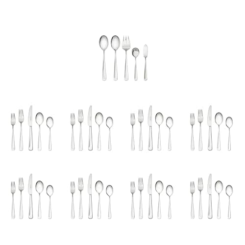 Henckels Silvano 45-pc 18/10 Stainless Steel Flatware Set, Silver