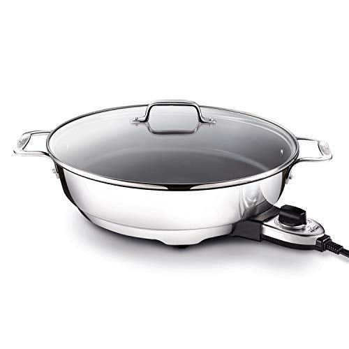 All-Clad Electrics Stainless Steel and Nonstick Surface Skillet 7 Quart 1800 Watts Temp Control, Cookware, Pots and Pans
