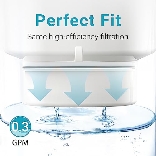 AQUA CREST PF-01A Water Filter Replacement for Waterdrop® Pitchers, Waterdrop® PF-01A Filter, Reduces Lead, PFAS, PFOA/PFOS, Chlorine, Last Up to 3 Months or 200 Gallons, 3 Pack