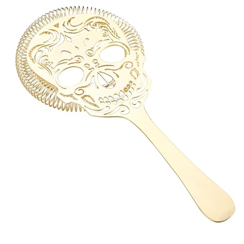 Cocktail Strainer Set Stainless Steel Bar Strainer,Hawthorne Strainer and Fine Mesh Strainer,Gold Drink Strainer Set for Bar Home Kitchen