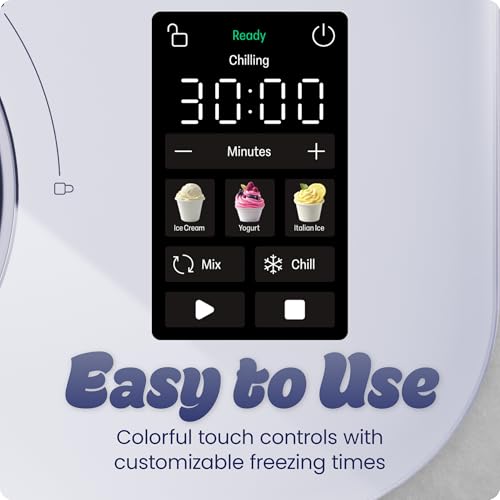 Iceman by Chefman Trio Ice Cream Maker | No Pre-Freezing with Built-In Compressor | for Ice Cream, Froyo, Sorbet, Sherbet, Italian Ice, Frozen Yogurt & More | (2) 20oz Containers & Lids