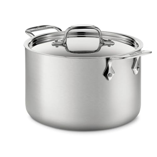 All-Clad D5 Stainless Steel Core 4 Quart Soup Pot With Lid, Made in the