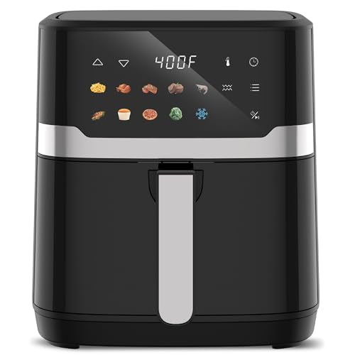 VUSIGN Air Fryer 6.8QT, 10-in-1 Functions Airfryer with Visible