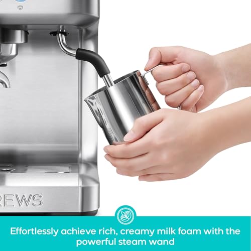CASABREWS Ultra Espresso Machine, Barista Espresso Maker with Steam Wand