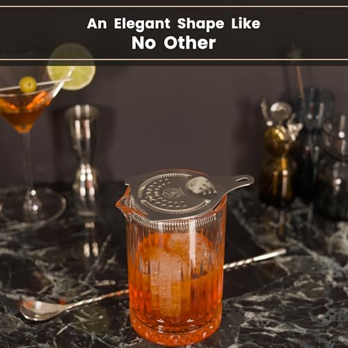 Cocktail Strainer for Drinks | Stainless Steel Bar tools | Ergonomic Hawthorne Strainer for Cocktail Shaker with High-Dense Spring | Silver Bar Strainers | Wizardtender