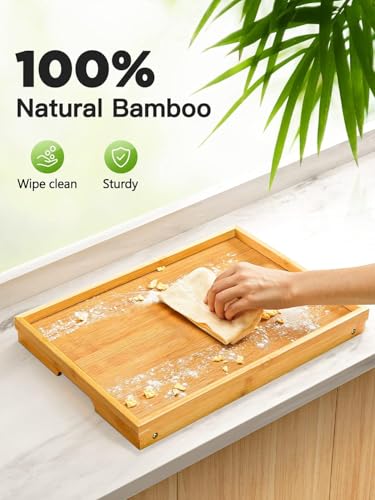 Bamboo Bed Tray Table with Foldable Legs, Breakfast Tray for Sofa, Bed, Eating, Working, Used As Laptop Desk Snack Tray by Pipishell