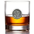 English Pewter Company 11oz Old Fashioned Whiskey Rocks Glass With Monogram Initial - Unique Gifts For Men - Personalized Gifts With Your Choice of Initial (J) MON110