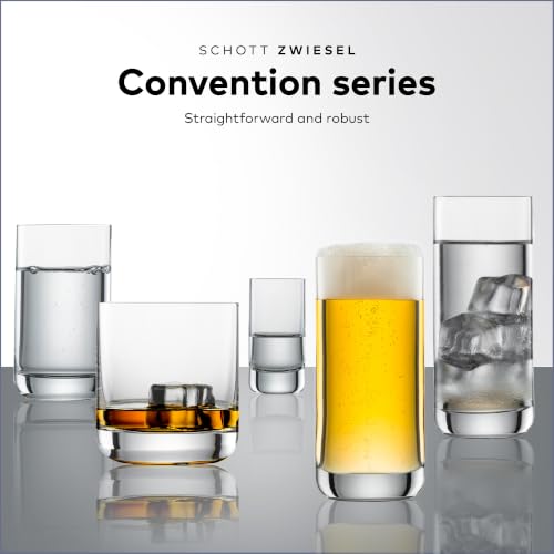 SCHOTT ZWIESEL Convention Longdrink Glass(Set of 6), Iced Beverage Glasses for Cocktails, Dishwasher-Safe Machine-Made Tritan Crystal Glasses, Made in Germany (12.5 Ounce)