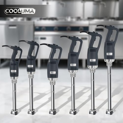 COOLUMA Commercial Immersion Blender, X-Heavy Huty 750W Handheld Blender, 18 Inch Detachable Shaft, 8,000-19,000 RPM Variable Speed, 42 Gallons Multifunction Pro Electric Stick Emulsifier.
