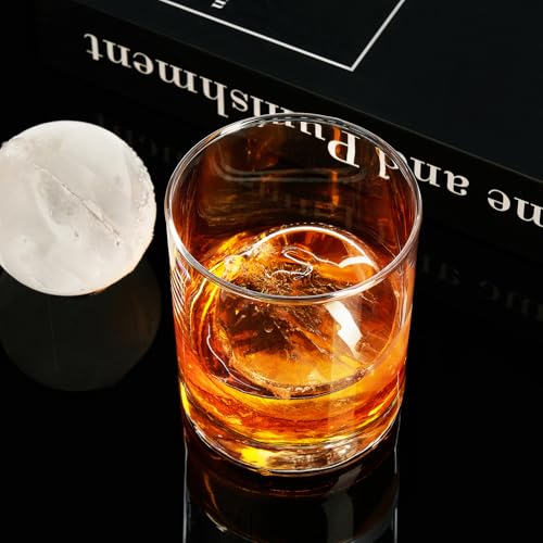 Fruit Punch Whiskey Glasses Set of 2, 10 OZ Old Fashioned Glass, Whiskey Glasses in Bar and Party, Whiskey Glasses, Bourbon Glass, Liquor Vodka, Whiskey Gifts for Men, Gift for Men, Christmas Gift