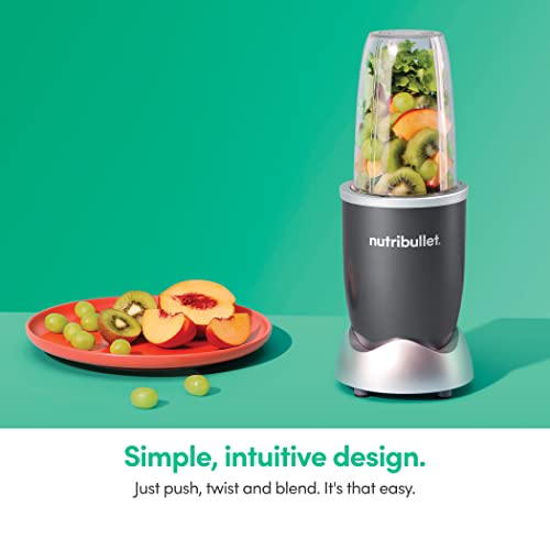 Nutribullet Personal Blender, Shakes, Smoothies, Food Prep, and Frozen Blending, 24 Ounces, 600 Watt, Dark Gray, NBR-0601WM