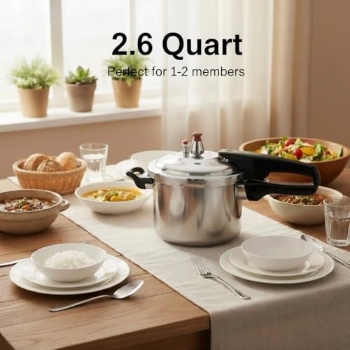 Pressure Cooker with Composite Bottom Mini Stovetop with Safety Valves