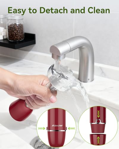 Immersion Blender 5 in 1 Hand Blender, Abuler 1000W Hand Mixer Stick,12 Speed Handheld Blender 304 Stainless Steel with 600ml Mixing Beaker, 500ml Chopper, Whisk and Milk Frother for Soup, Baby Food