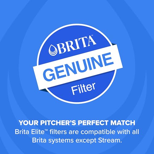 Brita Elite Water Filter Replacements for Pitchers and Dispensers, BPA-Free, Reduces 99% of Lead, Lasts Six Months or 120 Gallons, Includes 2 Pitcher Replacement Filters