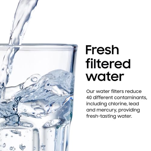 Samsung HAF-CIN-2P/EXP Genuine Refrigerator Water Filter, Reduces 99% of Harmful Contaminants for Clean, Clear Drinking Water, 6-Month Life, Easy Install, Pack of 2