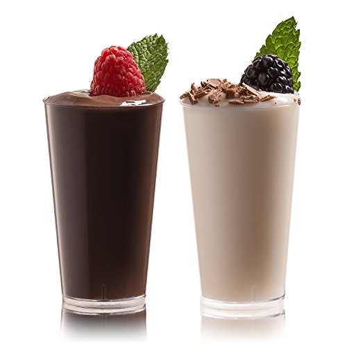Zappy Elegant Disposable Plastic Straight Wall Shooter Glasses 3 Oz: Clear Pack of 50 Tumblers - Tasting Sample Dessert Shooters Champagne Wine Beer Shot Glass Parfait Souffle Jello Tumbler Party Cups