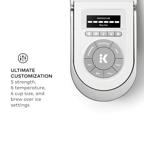 Keurig K-Supreme SMART Single Serve Coffee Maker With WiFi Compatibility, 4 Brew Sizes, And 66oz Removable Reservoir, Compatible with Alexa, White