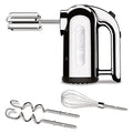 Dualit Hand Mixer - 300W- Strong Grip Handle - Attachments Included - Integral Plug Storage - 4 Speed Settings - Repairable gears - Flat Beaters, Dough Hooks, Balloon Whisk