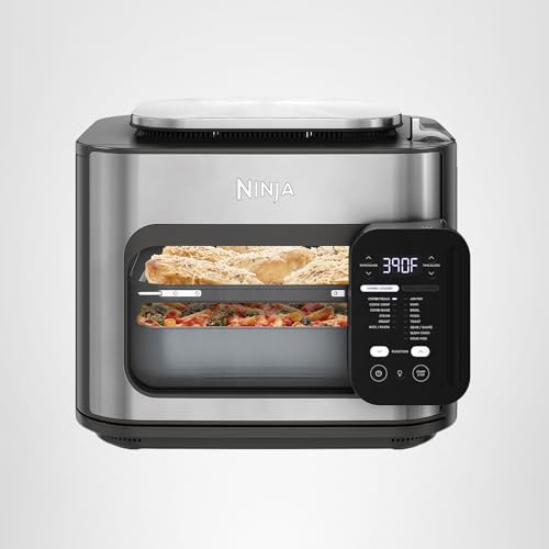 Ninja Combi All-in-One Multicooker, Oven, & Air Fryer, Complete Meals in 15 Mins, 14-in-1 Functions, Combi Cooker + Air Fry, Bake, Roast, Slow Cook and More, 3 Accessories, Stainless Steel, SFP701