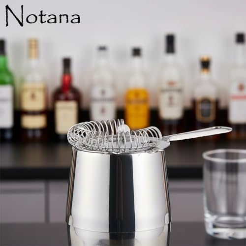 Notana Hawthorne Strainer for Cocktails - Professional Bar Strainer - 4 Prong Design - Bartender Strainer for Shaker - Use for Cocktail Shakers with Strainer - Stainless Steel Strainer Set - 3 Pack