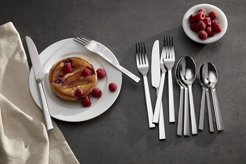 Oneida Silverware Set, Chefs Table 20 Piece Everyday Flatware Set, Service For 4, 18/0 Stainless Steel, Dishwasher Safe, Knives Spoons And Forks Sets, Home And Kitchen Utensils (Silver, 20 Piece)
