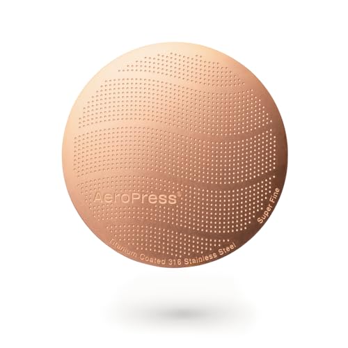 AeroPress Gold Tone Stainless Steel Reusable Filter, Durable Metal Coffee Filter, Sustainable, Eco-Friendly