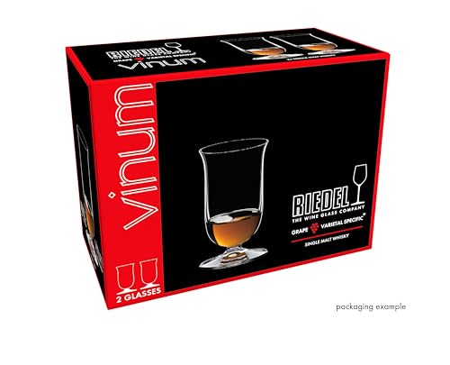 Riedel Vinum Single Malt Whisky Glasses, Dishwasher Safe, Set of 2 6416/80