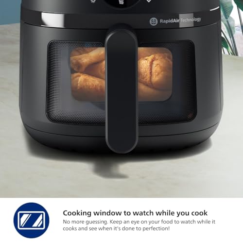 Philips 2000 Series Airfryer - 4.4 qt (4.2L) Pan, 13 Cooking Functions, RapidAir Technology, Healthy Cooking with 90% Less Fat, Efficient & Fast (NA220/00)
