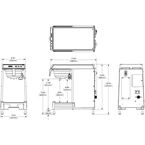 Bunn 39900.0005 WAVE15-APS Thermal Server Coffee Brewer, Black/Stainless