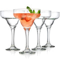 Glaver's Margarita Glasses Set Of 4, 10 oz. Bar Glasses for Cocktails, Martini, Margarita, Dessert, and Everyday Use Crystal Clear Classic Martini Glasses, Dishwasher safe.