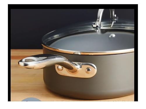 Rachael Ray 5-Quart Professional Hard Anodized Nonstick Oval Sauté Pan with Lid