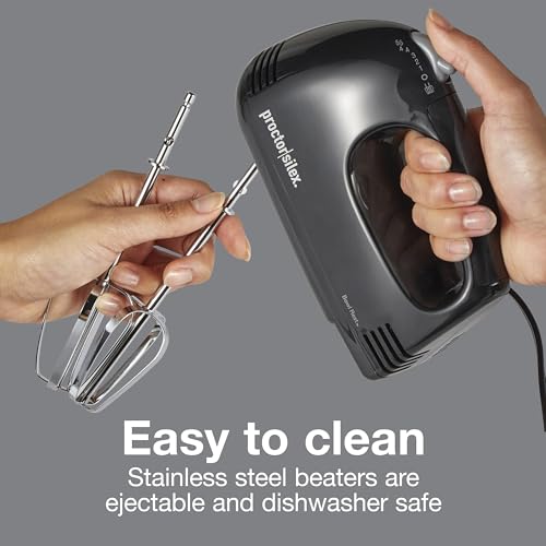 Proctor Silex Easy Mix 5-Speed Electric Hand Mixer with Bowl Rest