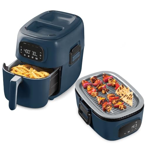 Dash Flip & Fry Digital 2-in-1 Grill & Air Fryer, Indoor Grill & Electric
