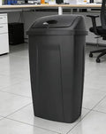 Cukux Black 13-Gallon Plastic Rotating lid Trash can, Waterproof and Odor-Proof, Modern Style, Simple and Elegant, Suitable for Kitchen, Office, Bathroom, Patio, Bedroom, Living Room.