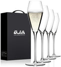 Champagne Flutes Glasses Set of 4, Hand Blown Crystal Wedding Flutes Glass, Ideal for Weddings, Anniversaries, Christmas, Special Days, 10.5 inch, 7.5 oz, Clear