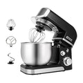 Kitchen in the box Stand Mixer,3.2Qt Small Electric Food Mixer,6 Speeds Portable Lightweight Kitchen Mixer for Daily Use with Egg Whisk,Dough Hook,Flat Beater (Black)