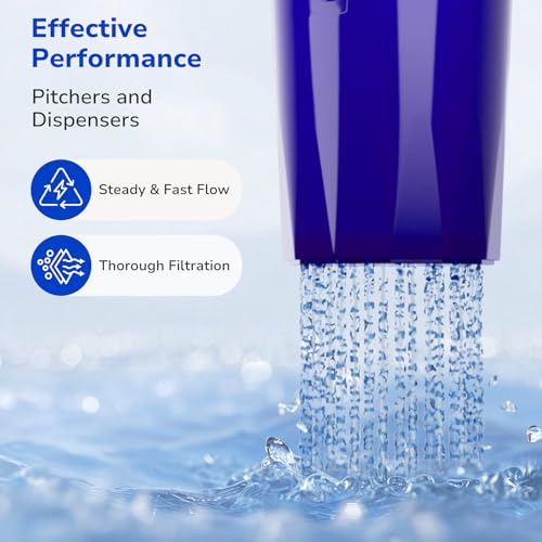 Fil-Fresh 4-Pack Water Filter Replacement for All PUR, PURPlus Water Pitchers and Dispensers, Replace PPF900Z, NSF Certified, Advanced Version