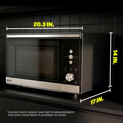 Ninja Crispi Microwave and Air Fryer with FusionCrisp, 14-in-1, 1000W, 0.9 Cu. Ft., Max Crisp, Roast, Bake, Broil, 8 Microwave Presets, Popcorn, Defrost, and more, PFAS-Free Glassware, Silver, MW101