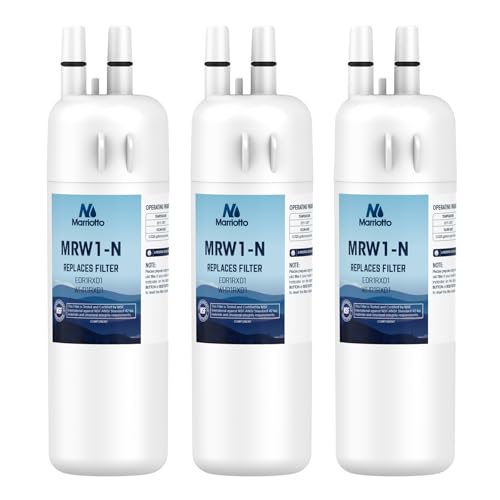 MARRIOTTO EDR1RXD1 Refrigerator Water Filter Compatible with Whirlpool W10295370A, WHR1RXD1, KAD1RXD1, Filter 1, W10295370, P4RFWB, P8RFWB2L, 46-9930, 46-9081 Refrigerator Water Filter, Pack of 3