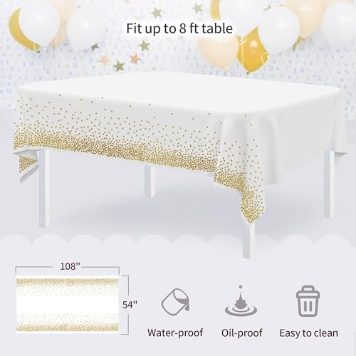 Pack of 11 NWK Cake Stand Set, with 3 x Two-Tier and 3 x Three-Tier Cupcake Stands, 4 x Appetizer Trays, 1 x Tablecloth for Birthday Bridal Baby Shower Party (White)