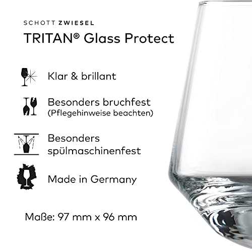 ZWIESEL GLAS Pure Dancing Tumbler (Set of 2), Dancing Cocktail Glasses, Dishwasher-Safe Tritan Crystal Glasses, Made in Germany (13 Ounce)