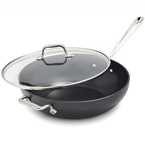 All-Clad HA1 Hard Anodized Nonstick Chef's Pan,12 Inch Induction Oven Broiler Safe 500F, Lid Safe 350F Pots and Pans