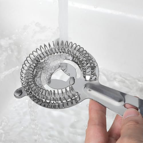 16 Pcs cocktail strainer bar strainer Stainless Steel Hawthorne Drink Strainers for Bartenders, 14.5 cm Straight Handle Ice Filter