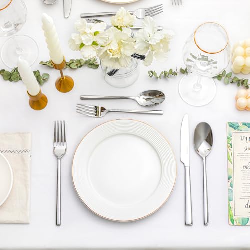 KINGSTONE Silverware Set, 40-Piece Forged Flatware Cutlery Set Premium Stainless Steel, Service for 8, for Home, Wedding, Party,Gift, Mirror Polished and Dishwasher Safe