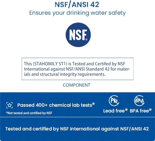 STAHOMILY EDR1RXD1 Water Filter Replacement for Whirlpool, Everydrop Filter 1, W10295370a, WHR1RXD1, KAD1RXD1, Compatible with Kenmore 46-9930, 46-9081, 3 Pack