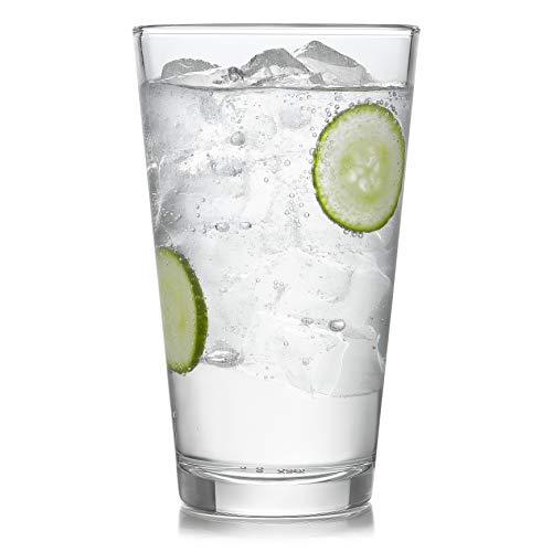 Libbey Preston Tumbler and Rocks Glass Cups Set, All Purpose Everyday Drinking Glasses Set of 16, Glassware Drinking Glasses for Birthdays, Dinners
