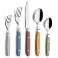 ANNOVA Silverware Set, Retro/Rivet Colorful Stainless Steel Tableware Kitchen Flatware Set Utensils, Includes Dinner Knives, Forks, Spoons, Salad Forks & Dessert Spoons (Morandi Mix, 20 Pieces)