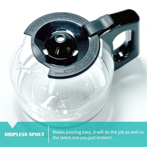 12-Cup Replacement Glass Coffee Carafe for Black and Decker Coffeemaker