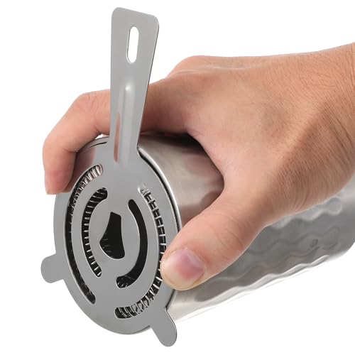 16 Pcs cocktail strainer bar strainer Stainless Steel Hawthorne Drink Strainers for Bartenders, 14.5 cm Straight Handle Ice Filter