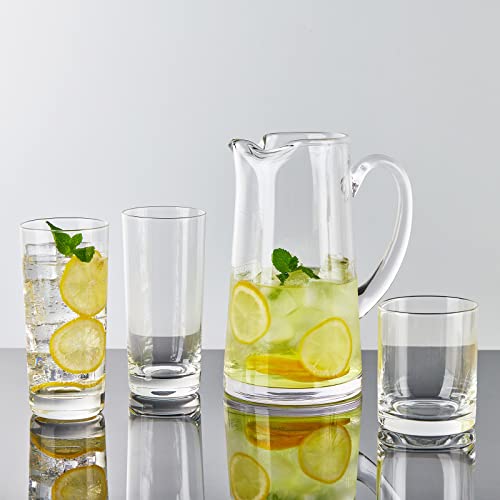 Drinking Glasses Set of 6, 16 oz Tall Drinking Glasses Highball Glassware, Borosilicate Glass Crystal Highball Glasses, Tom Collins Bar Glassware, Water Glass Cups for Cocktail, Mojito Bar Glassware